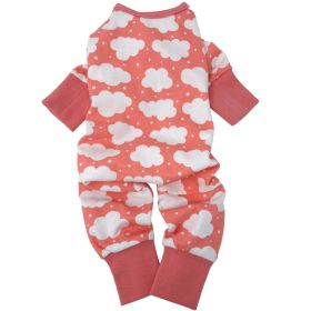 CuddlePup Dog Pajamas Fluffy Clouds (Color: Coral, size: X-Small)