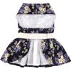 Purple Twilight Hawaiian Dog Dress with Matching Leash