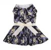 Purple Twilight Hawaiian Dog Dress with Matching Leash