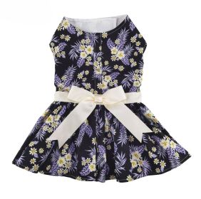 Purple Twilight Hawaiian Dog Dress with Matching Leash (Color: Purple Twilight Hawaiian, size: X-Small)