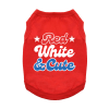 Red White and Cute Dog Shirt
